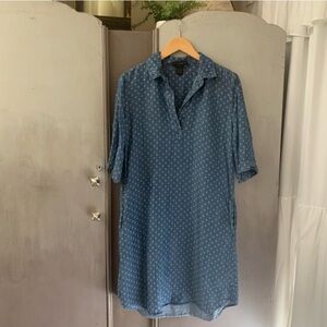 Grace Elements Denim Shirt Dress with Pockets